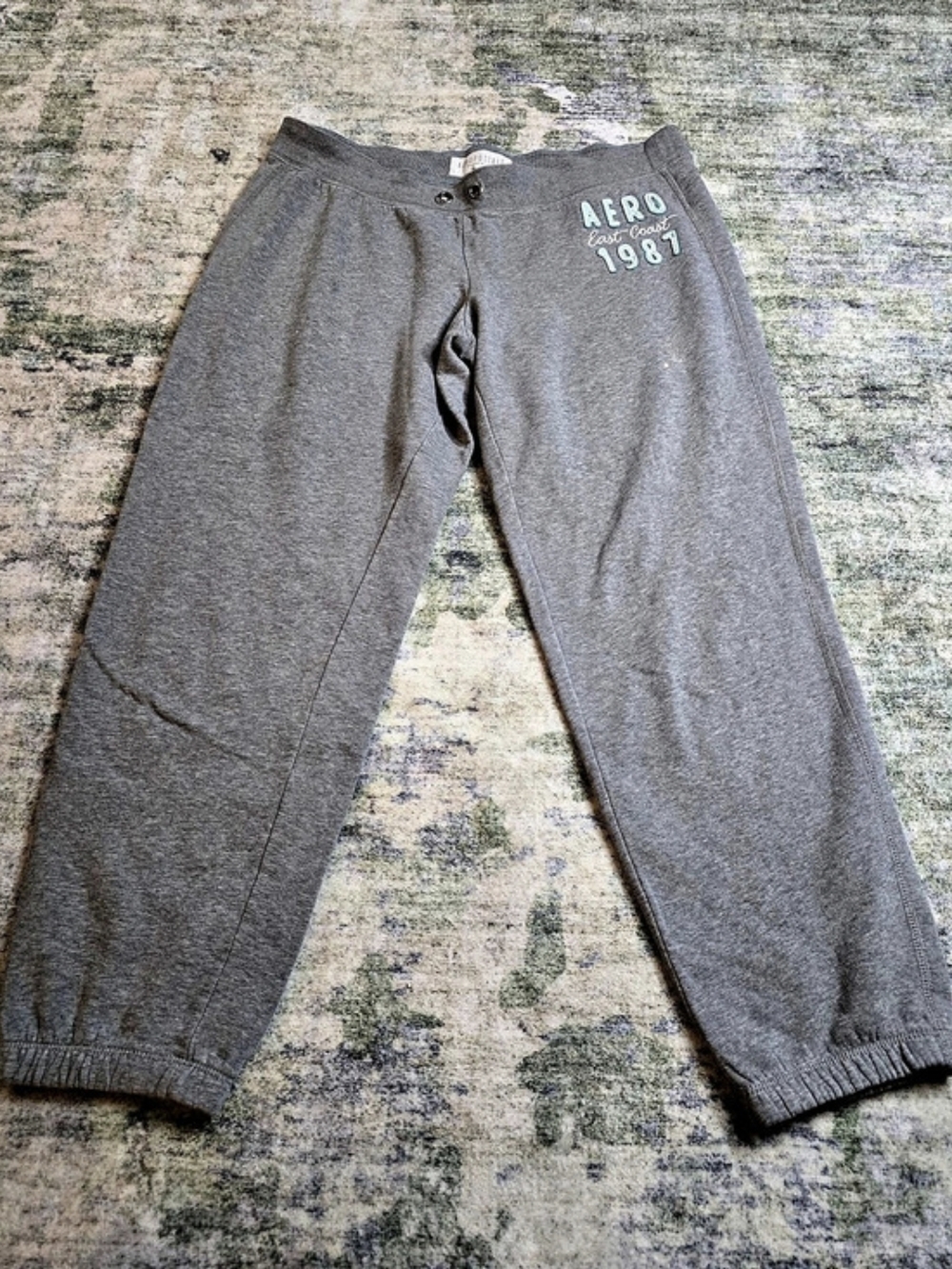 Aeropostale Aero East Coast 1987 Logo Sweatpants Women's XL Gray